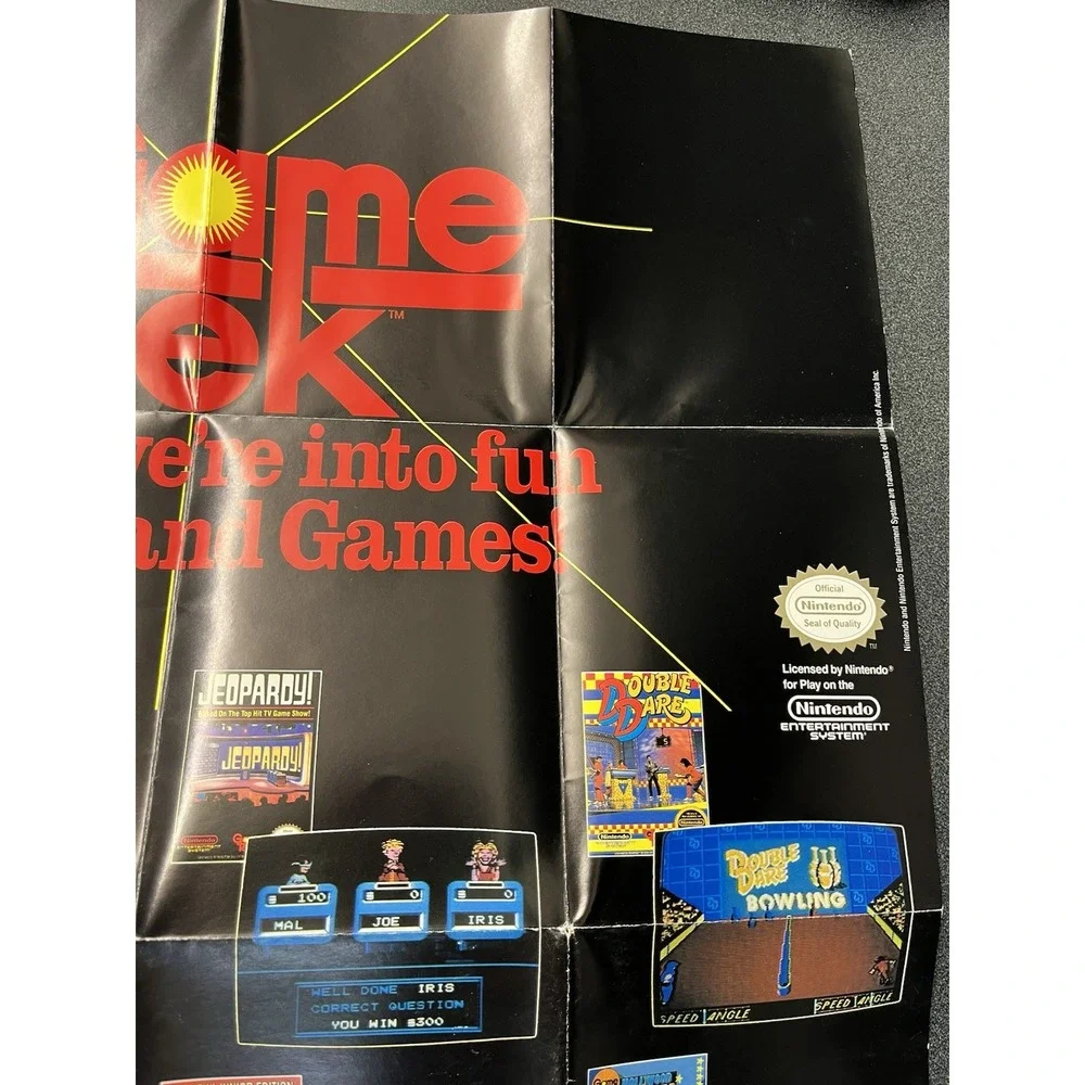 Game Tek Poster Nintendo NES Insert Only GAM-NES-US-2